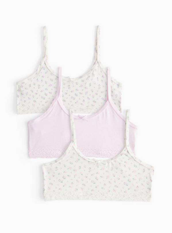 Multi-Coloured Plain & Patterned Floral Crop Tops 3-Pack 13-14 years